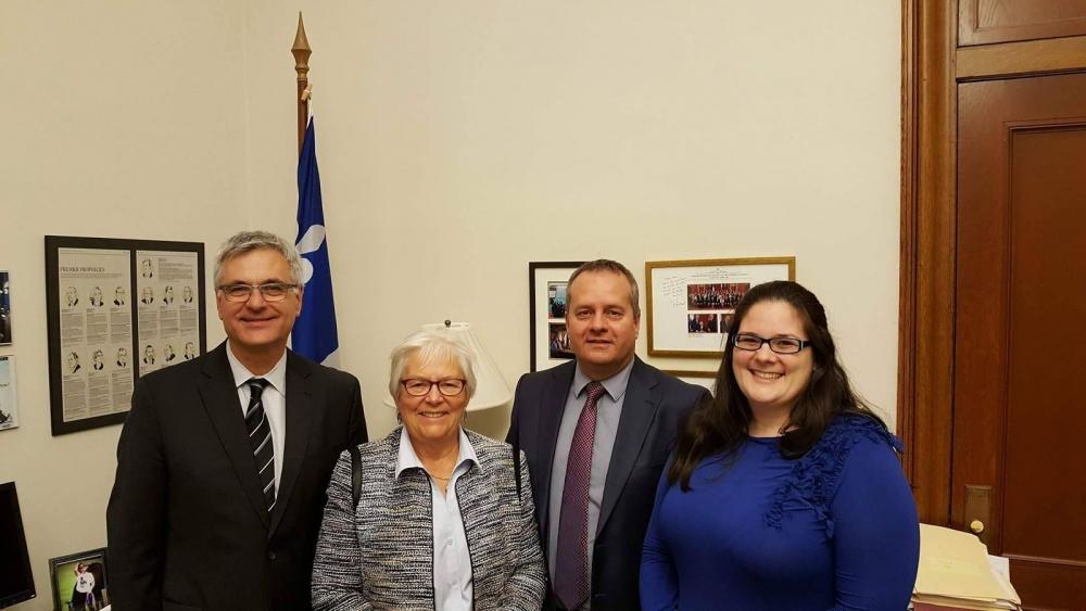Rencontre avec le ministre Jean-Marc Fournier en octobre 2017, à Québec